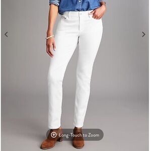 J Jill Denim Authentic Fit Slim Ankle White Jeans 6